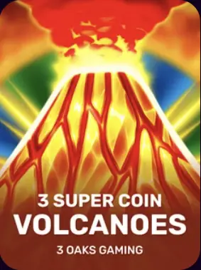 3 Super Coin Volcanoes, jogo de 3 Oaks Gaming no lobby da MaxWin